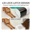 Automatic Cat Feeder; Timed Cat Feeder with APP Control; Dog Food Dispenser with Stainless Steel & Lock Lid; Up to 20 Portions 10 Meals Per Day; 30S V