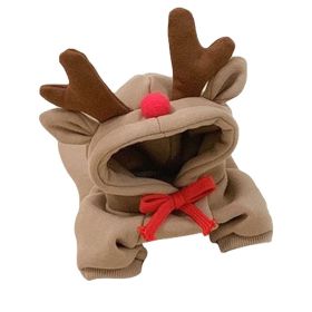 Hooded Sweater Apricot Elk Pet Clothes (Option: )
