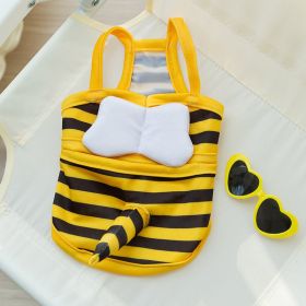 Dog Cute Bee Shape Swimsuit Suspenders Bifeet (Option: )