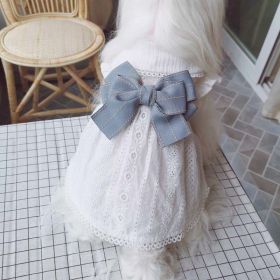 Summer Pet Cotton Little White Dress (Option: )