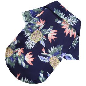 Small And Medium Dogs Beach Pineapple Shirt Hawaiian Pet Dog Cat Golden Retriever Spring And Summer Four Seasons Clothes (Option: )