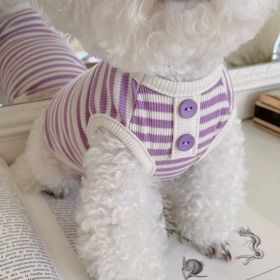 Summer Thin Pet Stripe Tank Top (Option: )